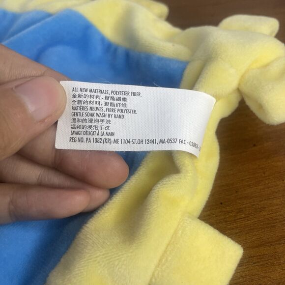 Disney Parks Mickey Mouse Yellow Blue Crinkle Baby Plush Soft Security Blanket - Picture 8 of 12